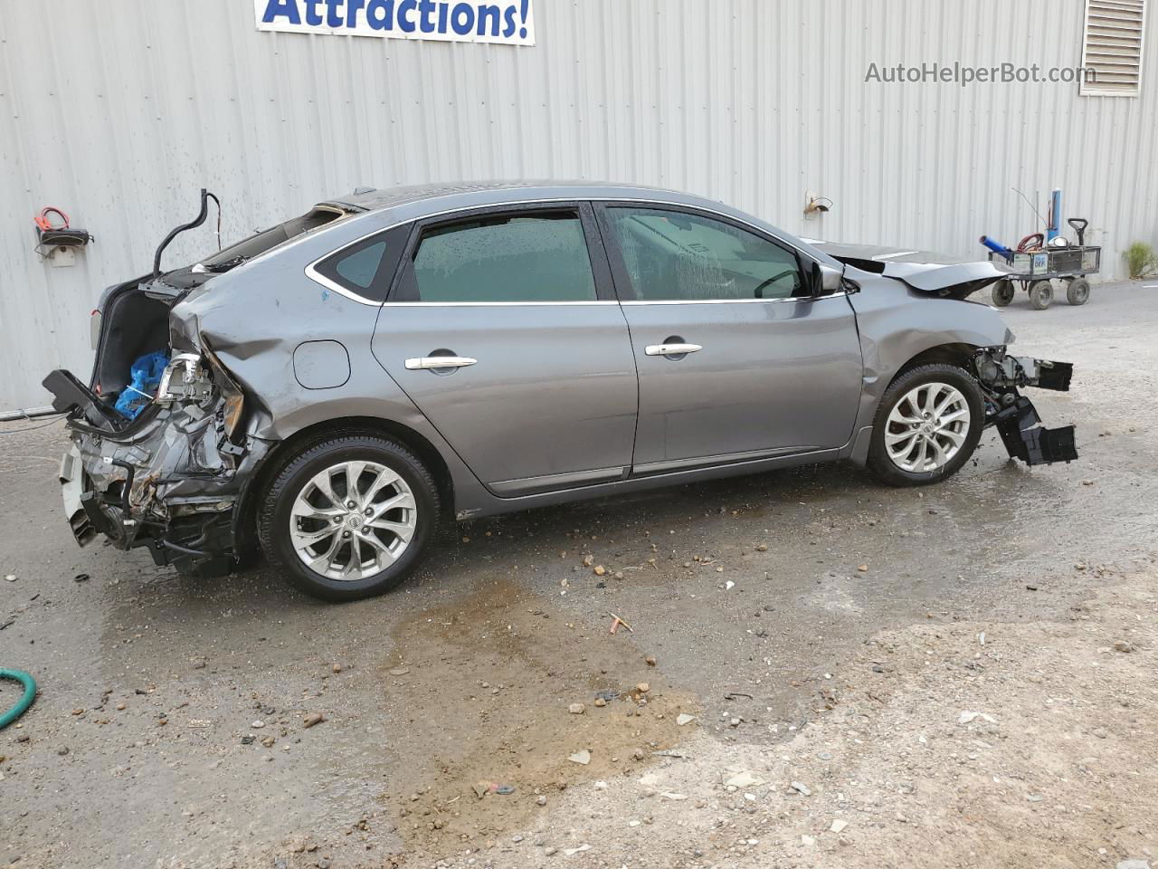 2018 Nissan Sentra S Gray vin: 3N1AB7AP0JL643832