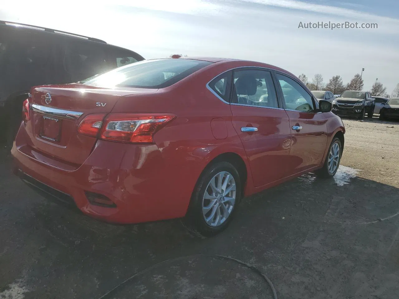 2018 Nissan Sentra S Red vin: 3N1AB7AP0JL655205