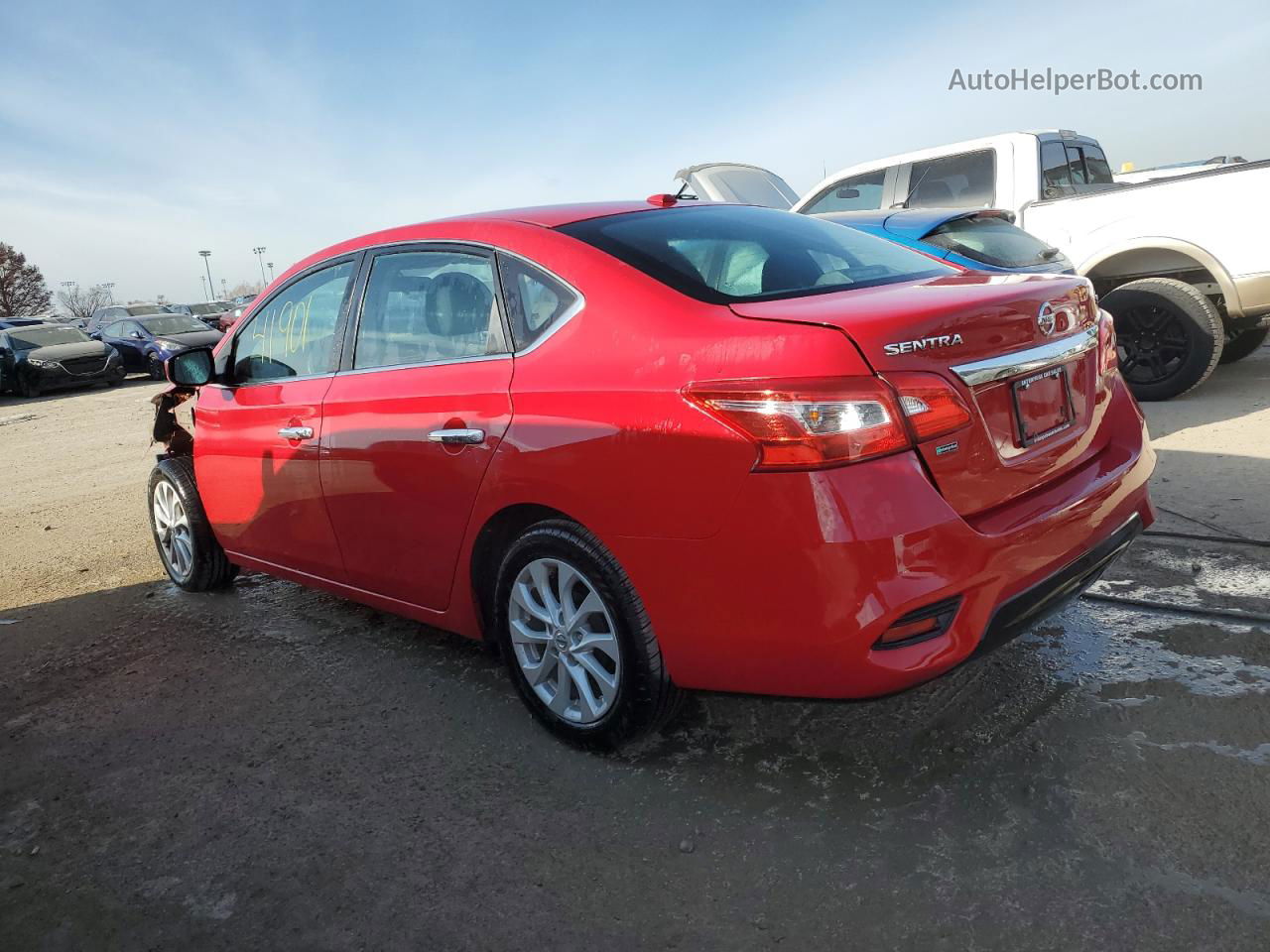 2018 Nissan Sentra S Red vin: 3N1AB7AP0JL655205