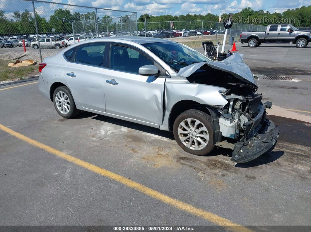 2018 Nissan Sentra Sv Silver vin: 3N1AB7AP0JL655964