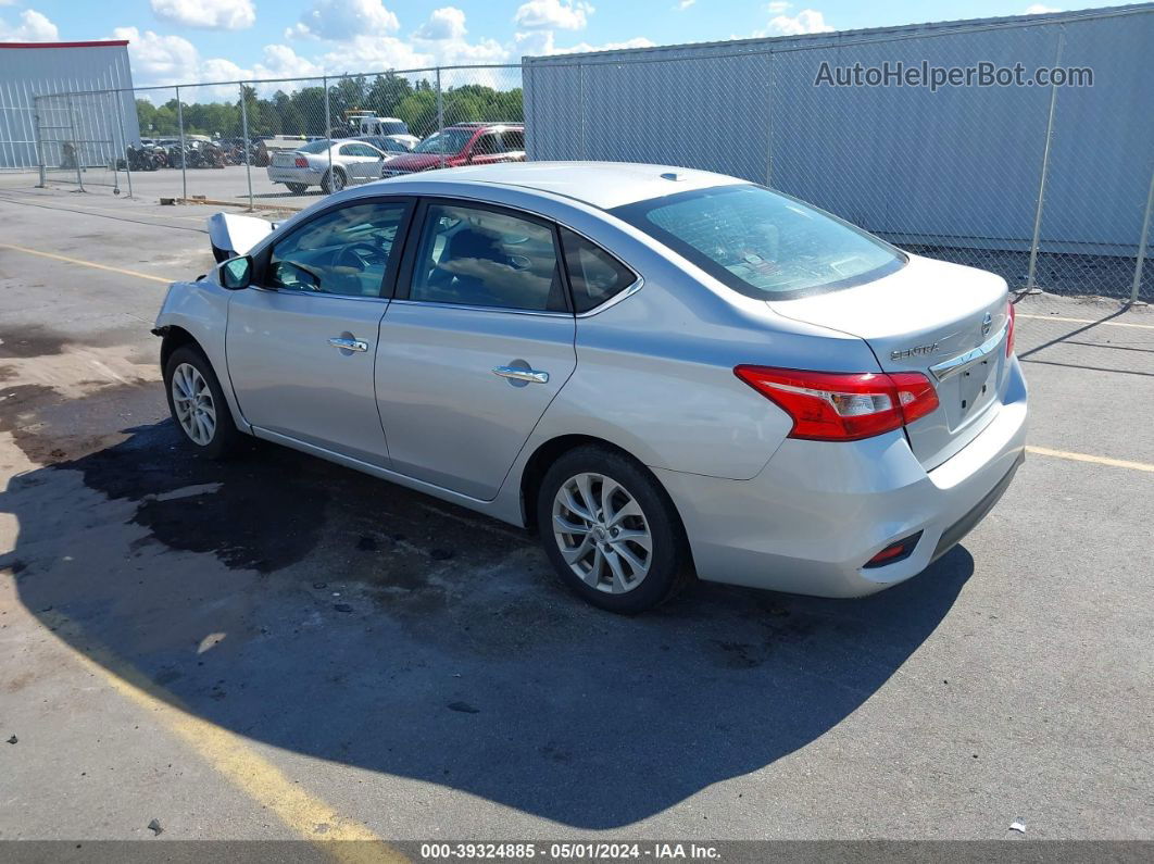 2018 Nissan Sentra Sv Серебряный vin: 3N1AB7AP0JL655964