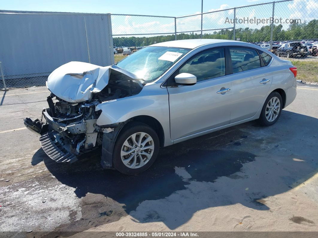 2018 Nissan Sentra Sv Серебряный vin: 3N1AB7AP0JL655964