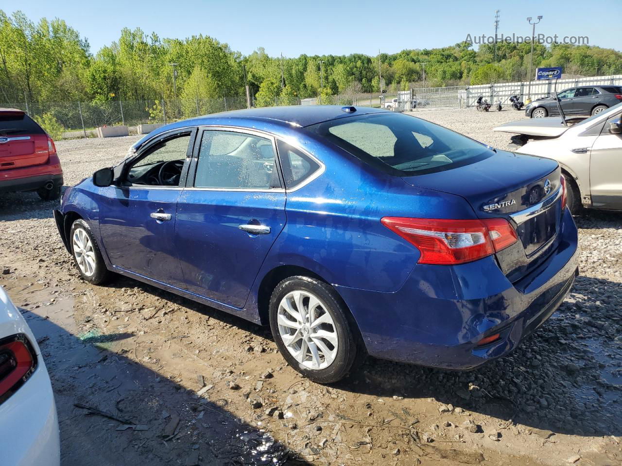 2018 Nissan Sentra S Blue vin: 3N1AB7AP0JL659853