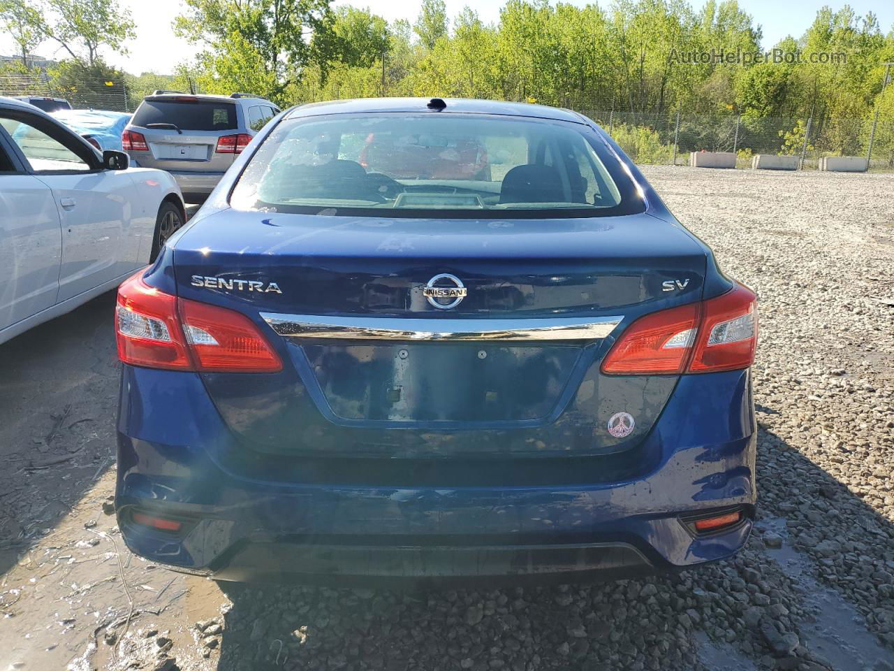 2018 Nissan Sentra S Blue vin: 3N1AB7AP0JL659853