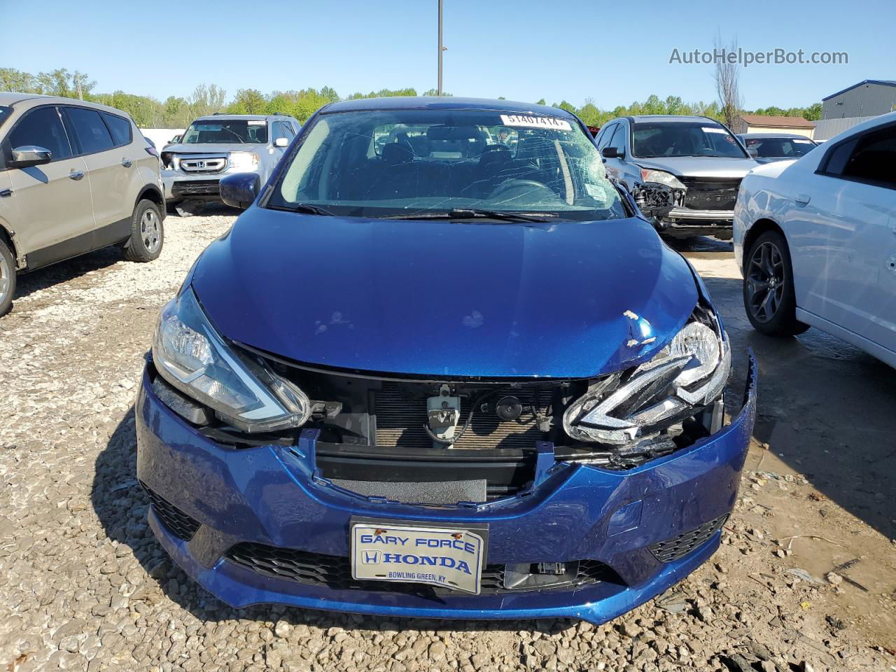 2018 Nissan Sentra S Blue vin: 3N1AB7AP0JL659853