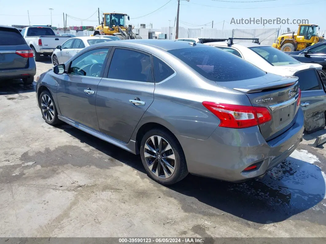 2018 Nissan Sentra Sr Gray vin: 3N1AB7AP0JY205895