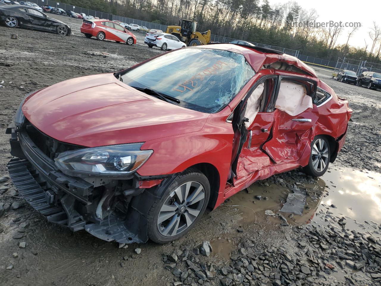 2018 Nissan Sentra S Red vin: 3N1AB7AP0JY223877