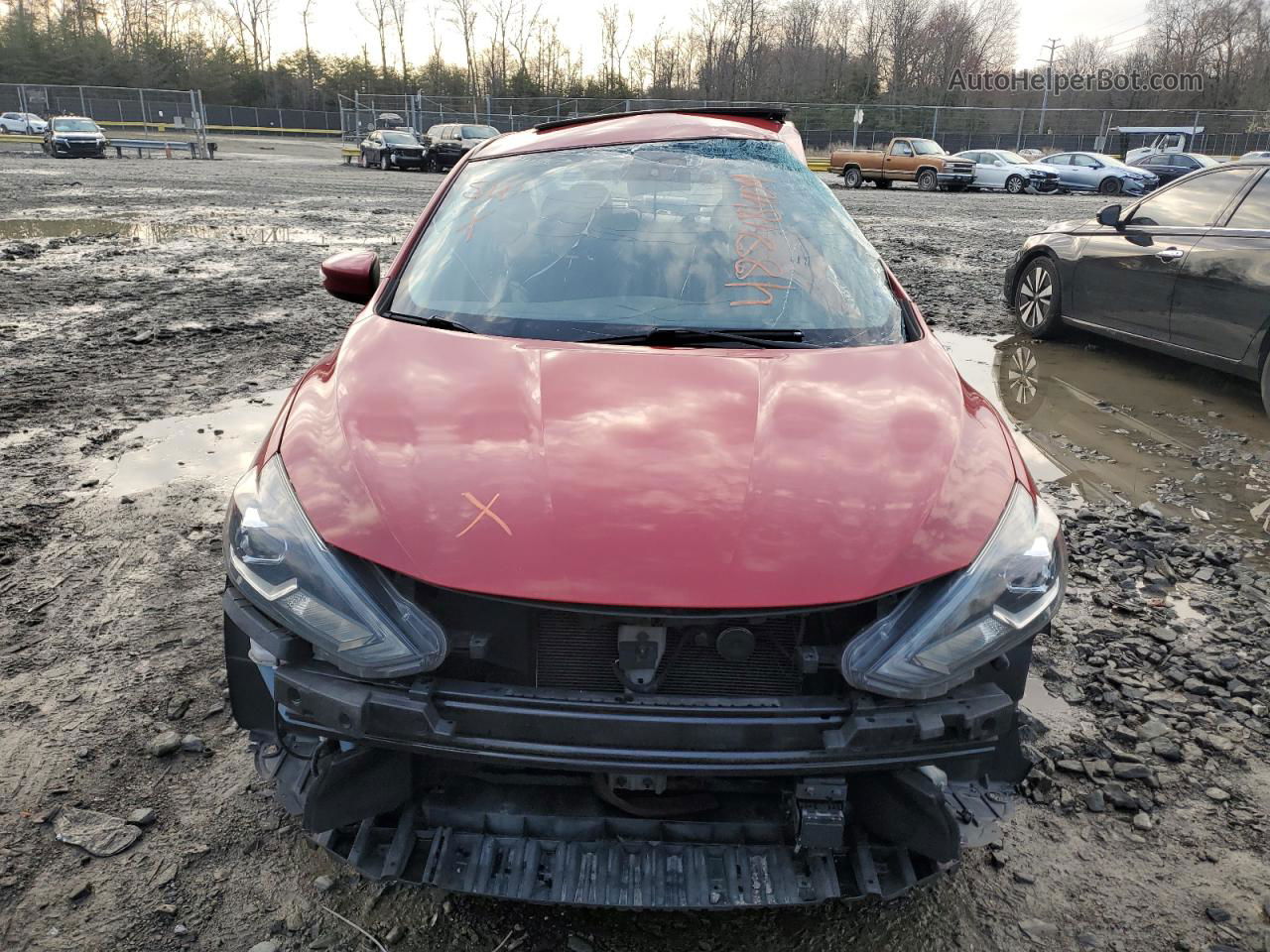 2018 Nissan Sentra S Red vin: 3N1AB7AP0JY223877