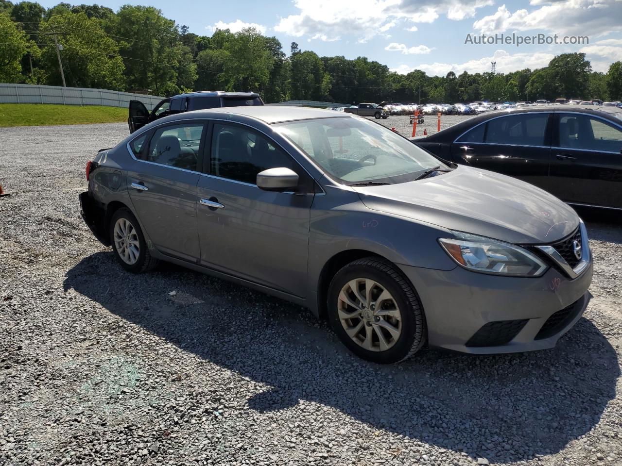 2018 Nissan Sentra S Серебряный vin: 3N1AB7AP0JY227248