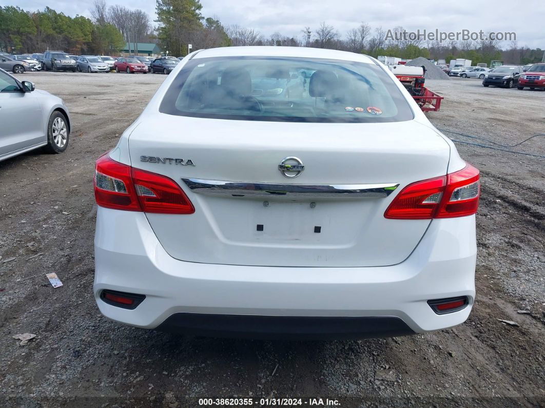 2018 Nissan Sentra S White vin: 3N1AB7AP0JY230277