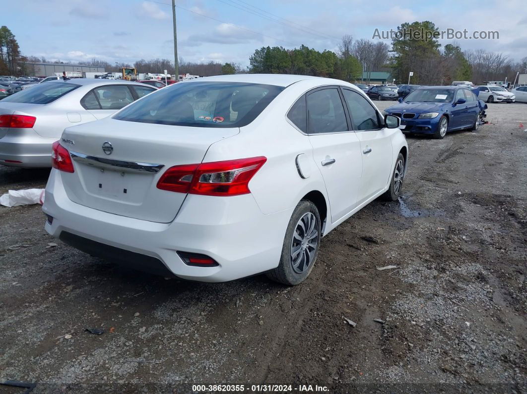 2018 Nissan Sentra S White vin: 3N1AB7AP0JY230277