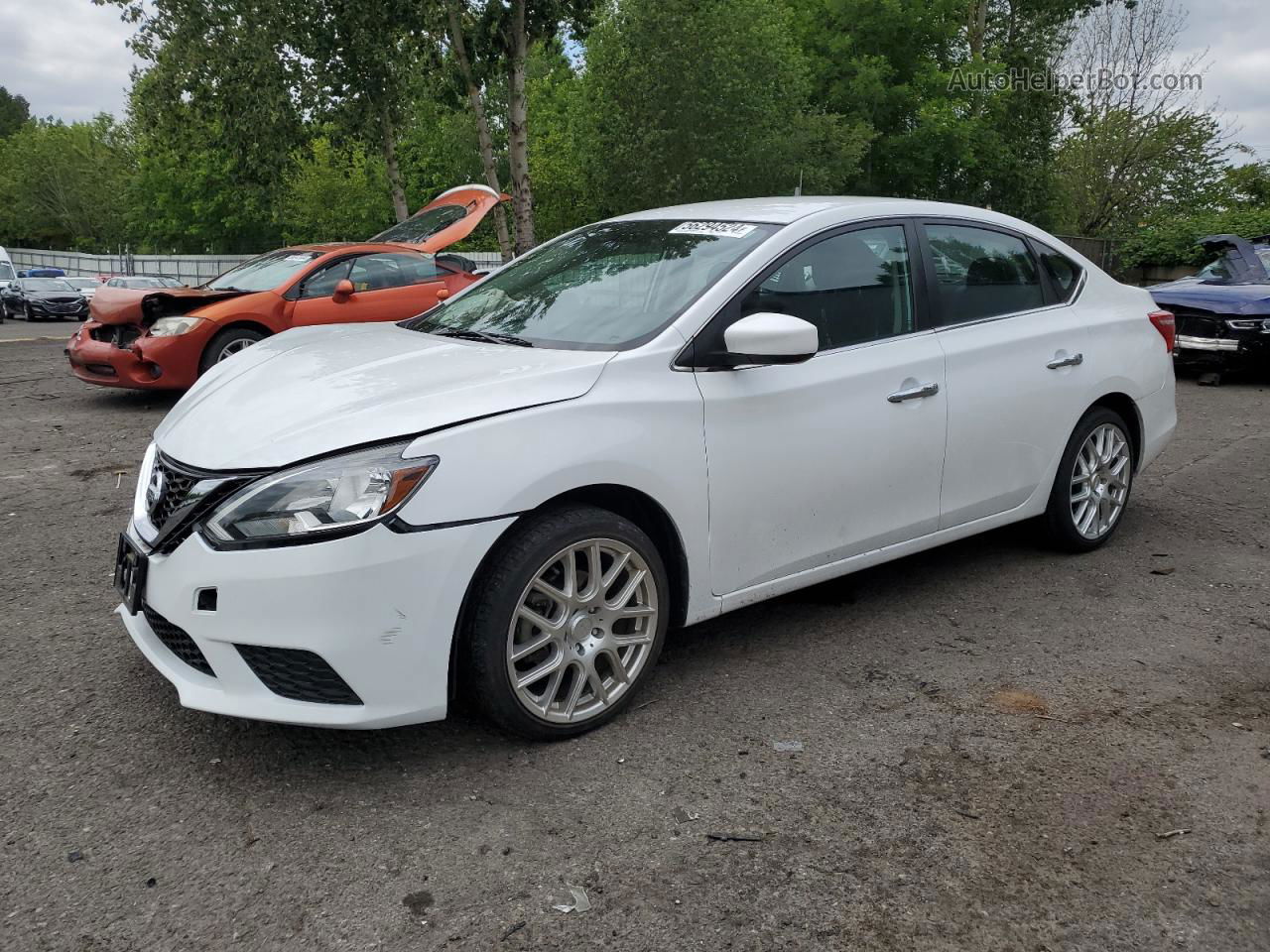 2018 Nissan Sentra S White vin: 3N1AB7AP0JY230876