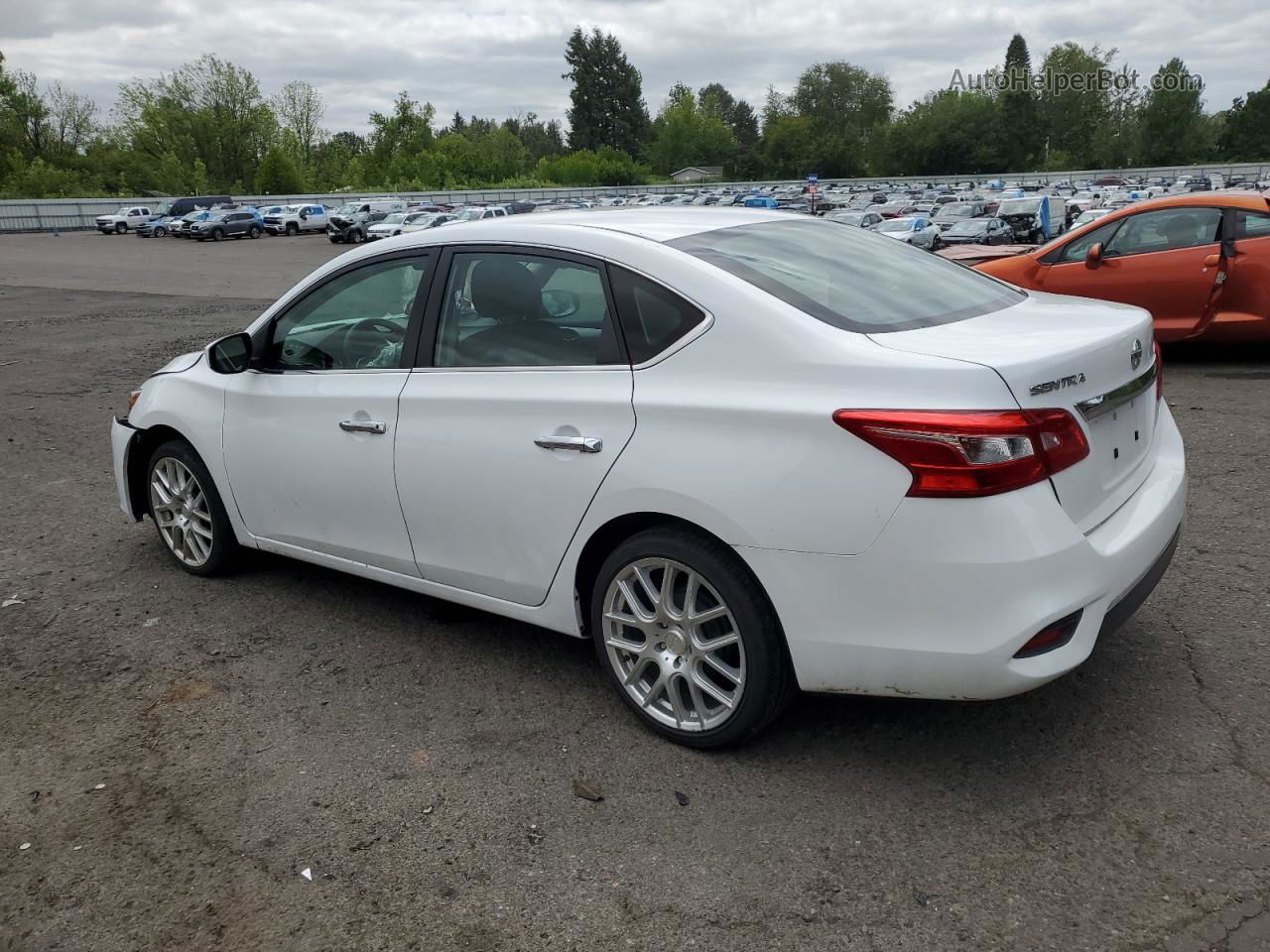 2018 Nissan Sentra S White vin: 3N1AB7AP0JY230876