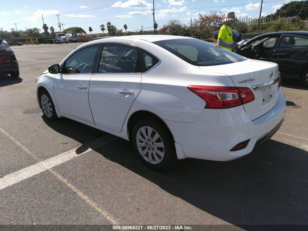 2018 Nissan Sentra S White vin: 3N1AB7AP0JY232885