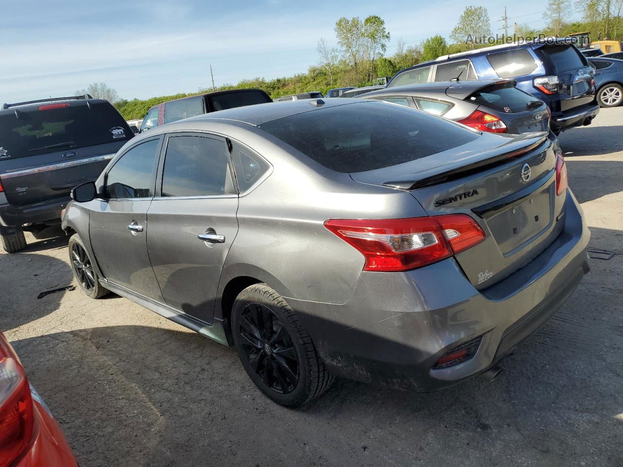 2018 Nissan Sentra S Серый vin: 3N1AB7AP0JY237066