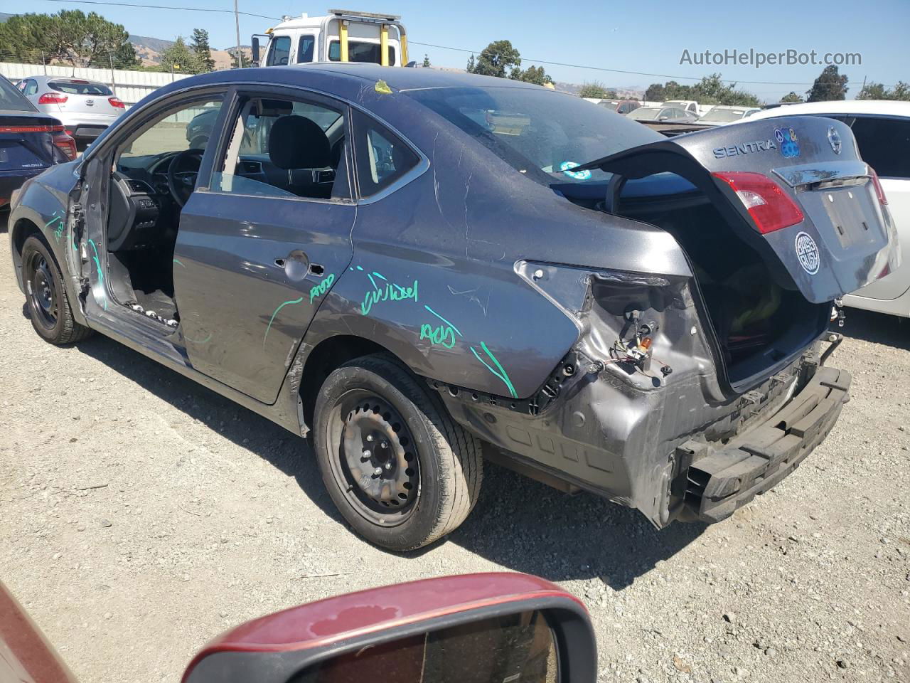 2018 Nissan Sentra S Gray vin: 3N1AB7AP0JY238816