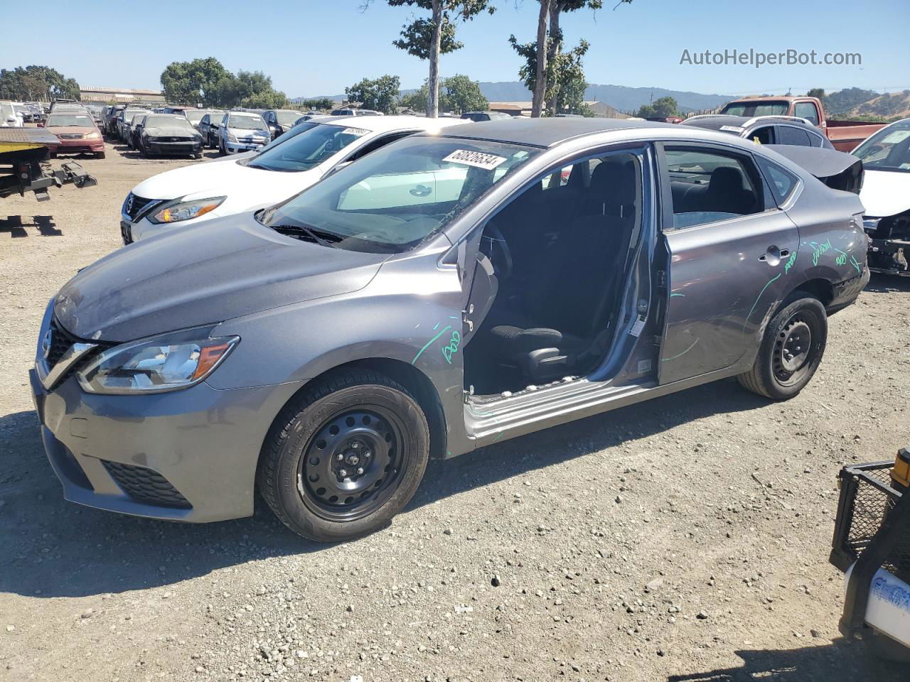 2018 Nissan Sentra S Gray vin: 3N1AB7AP0JY238816