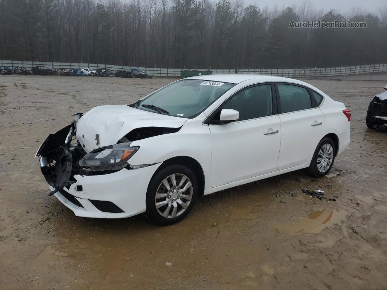 2018 Nissan Sentra S Белый vin: 3N1AB7AP0JY247113