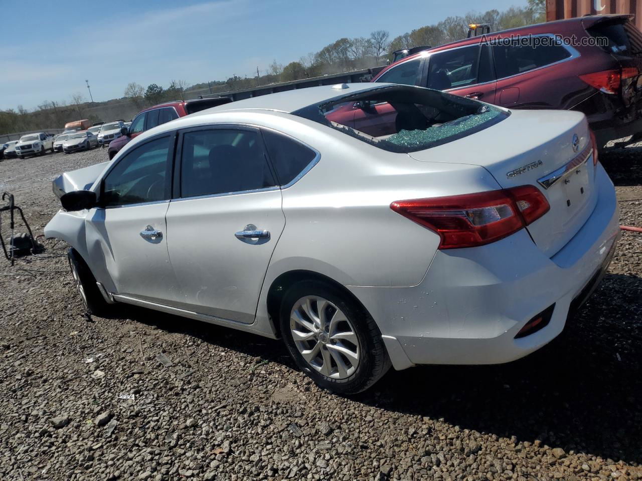 2018 Nissan Sentra S White vin: 3N1AB7AP0JY255583