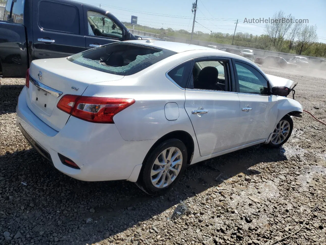 2018 Nissan Sentra S White vin: 3N1AB7AP0JY255583