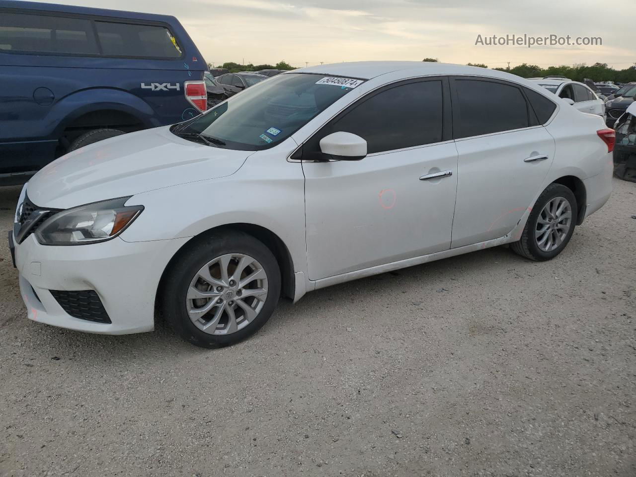 2018 Nissan Sentra S White vin: 3N1AB7AP0JY256197