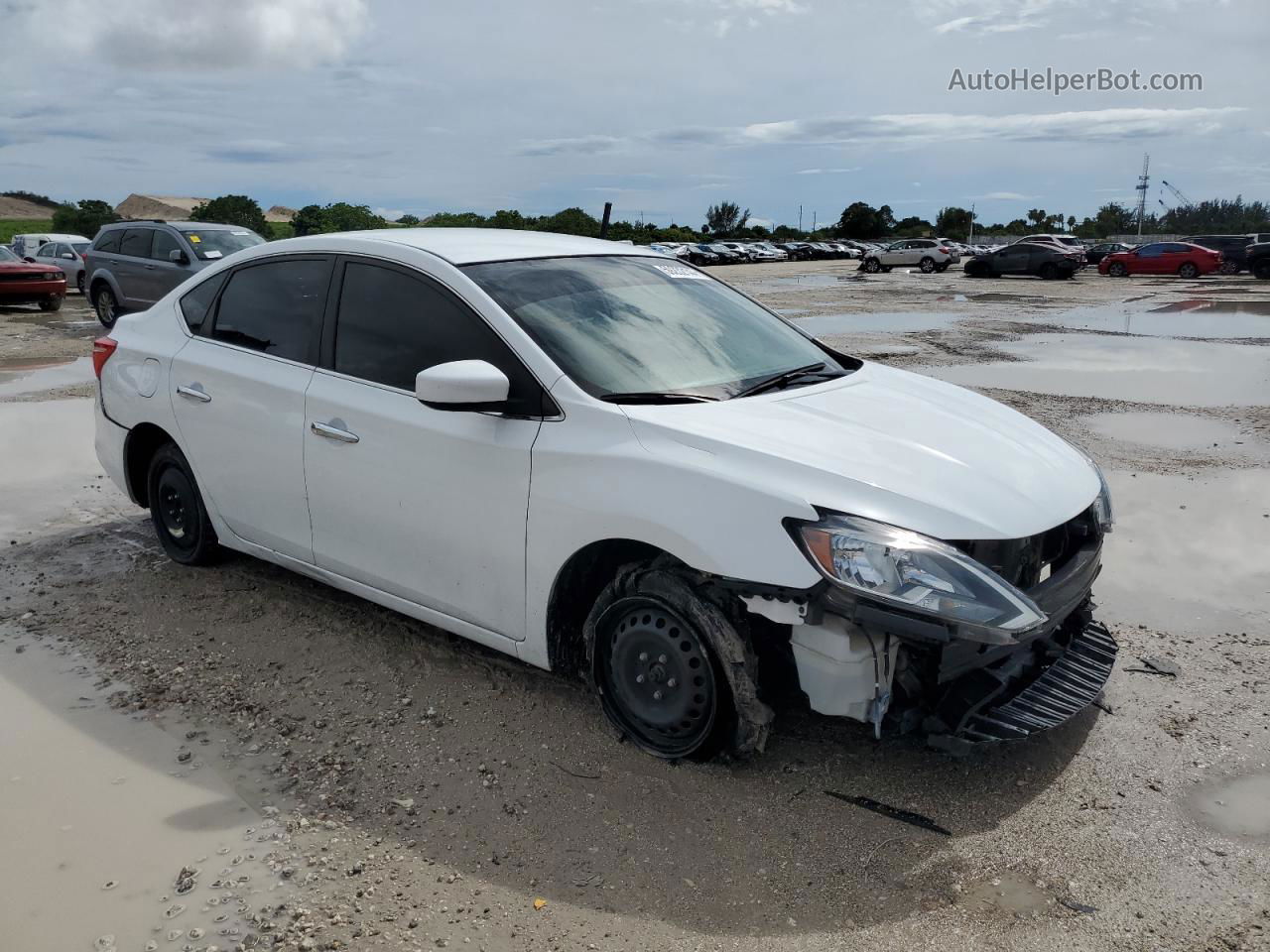 2018 Nissan Sentra S White vin: 3N1AB7AP0JY273811