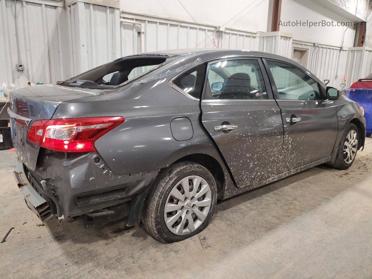 2018 Nissan Sentra S Серый vin: 3N1AB7AP0JY275011