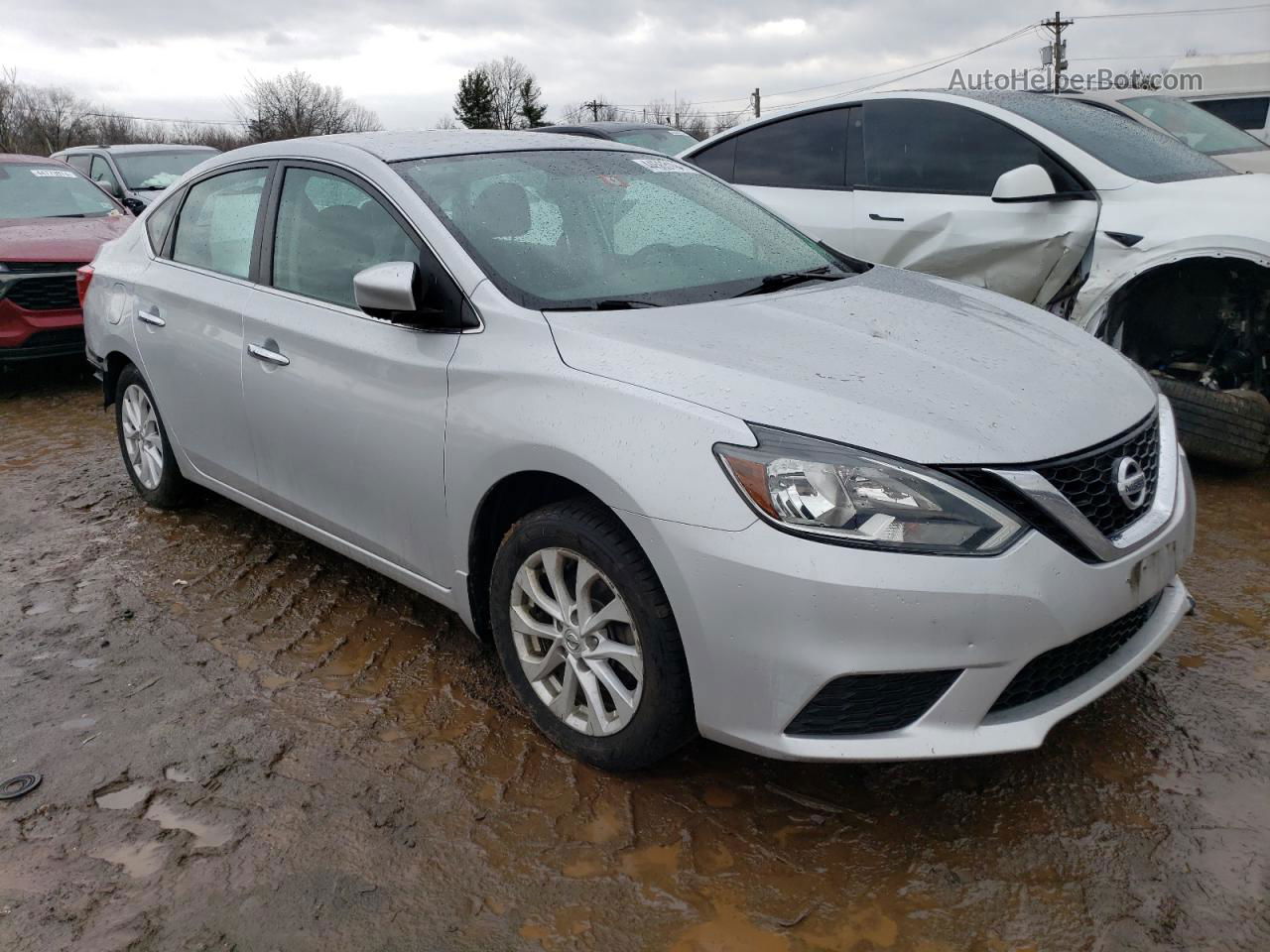 2018 Nissan Sentra S Silver vin: 3N1AB7AP0JY278054