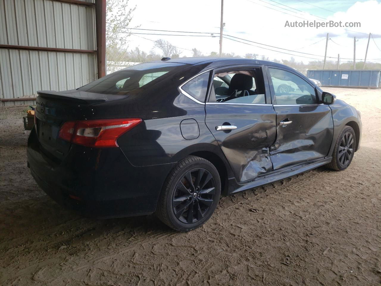 2018 Nissan Sentra S Черный vin: 3N1AB7AP0JY279706