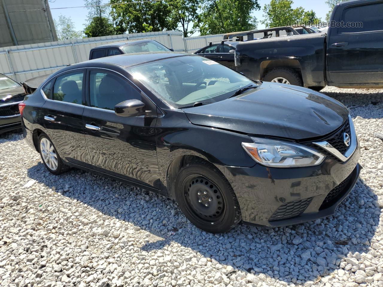 2018 Nissan Sentra S Black vin: 3N1AB7AP0JY281620