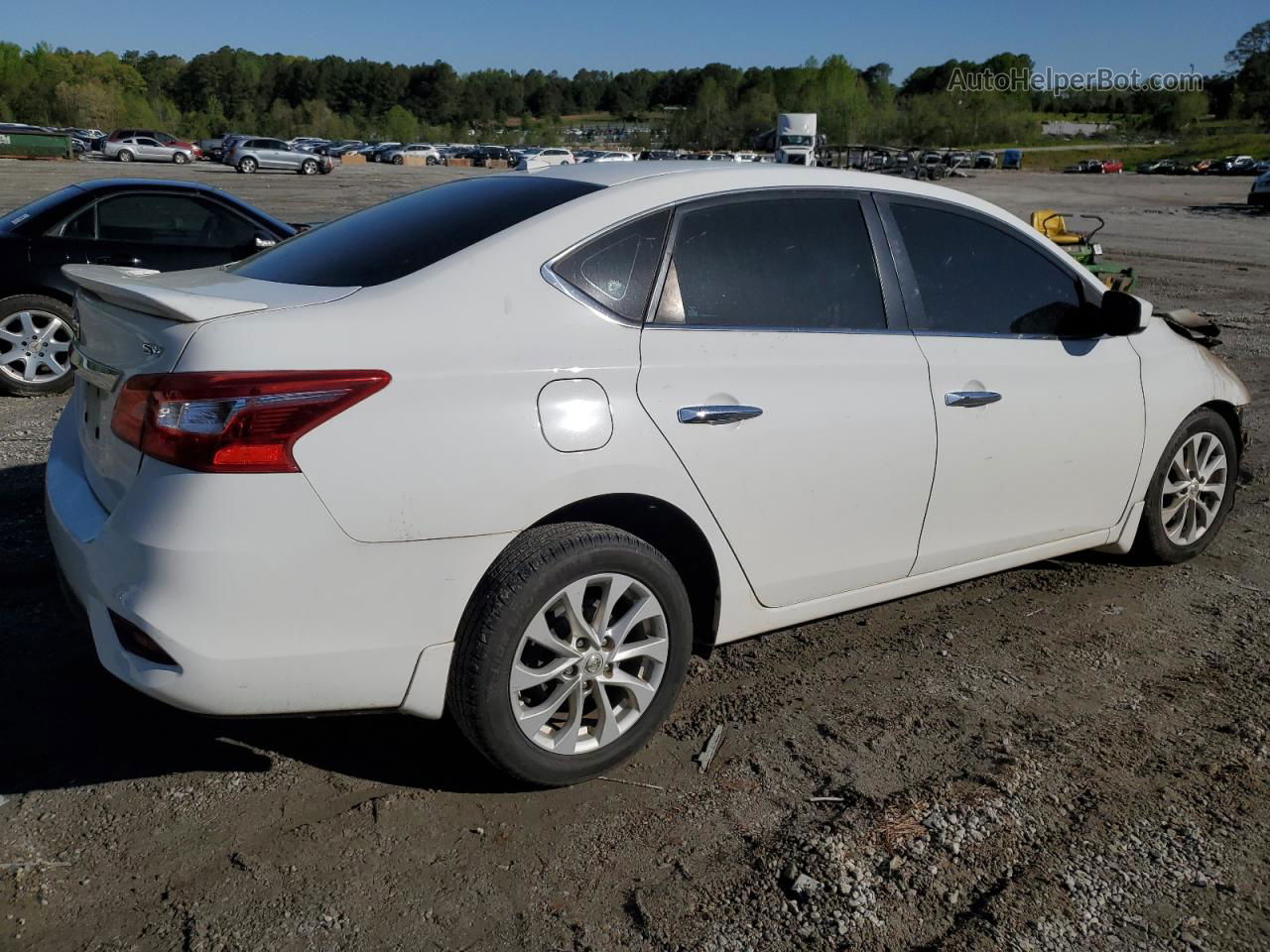 2018 Nissan Sentra S White vin: 3N1AB7AP0JY286588