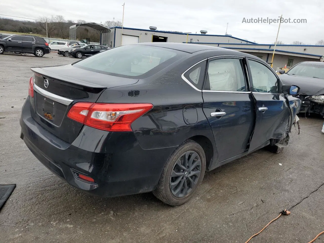 2018 Nissan Sentra S Черный vin: 3N1AB7AP0JY291001