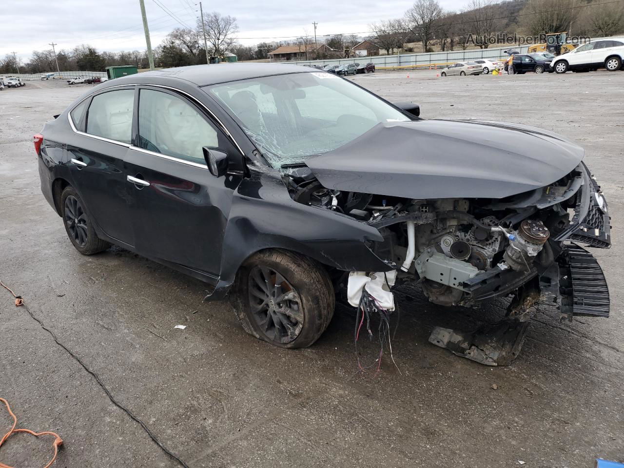 2018 Nissan Sentra S Black vin: 3N1AB7AP0JY291001