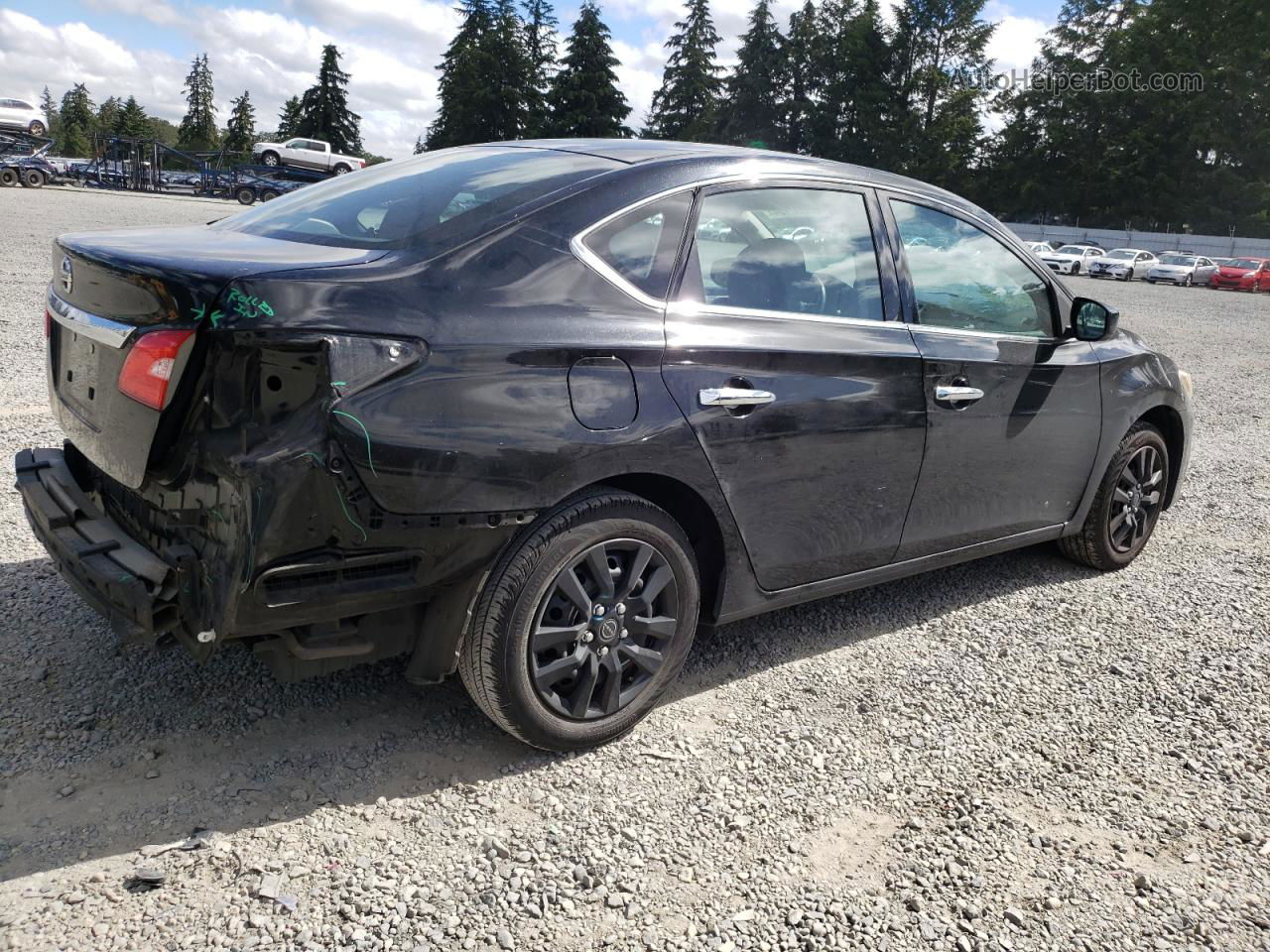 2018 Nissan Sentra S Black vin: 3N1AB7AP0JY297509