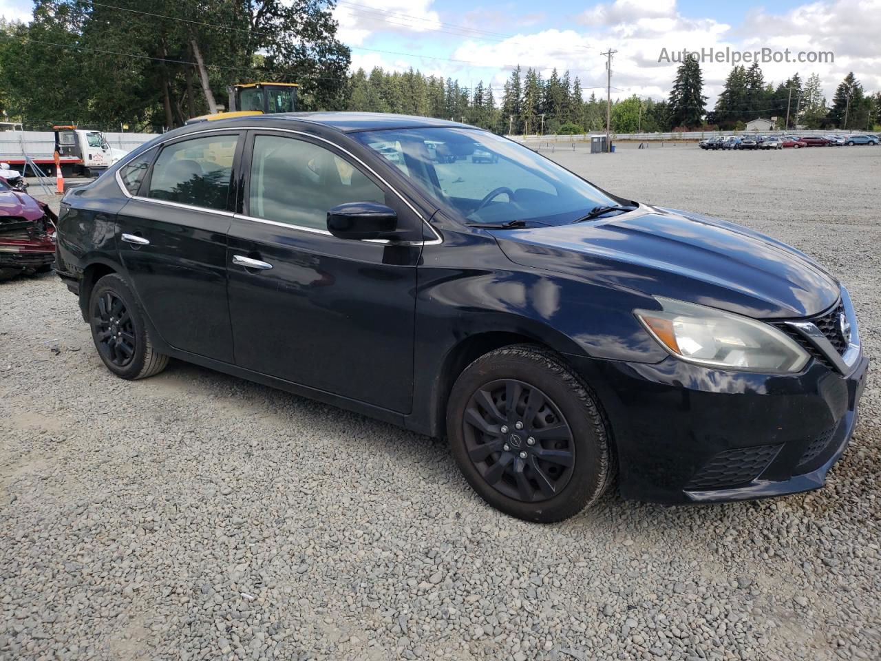 2018 Nissan Sentra S Черный vin: 3N1AB7AP0JY297509