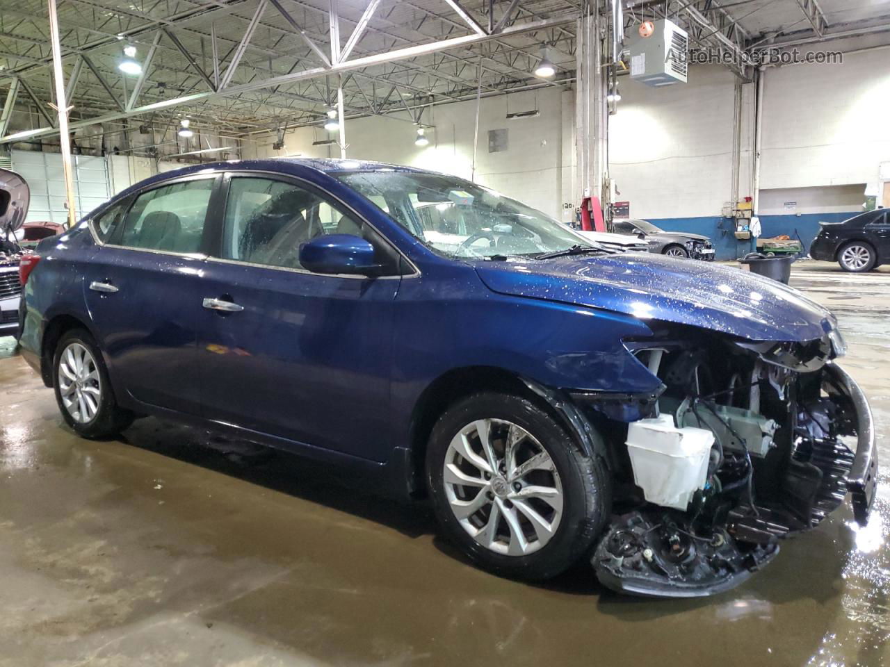 2018 Nissan Sentra S Blue vin: 3N1AB7AP0JY307049