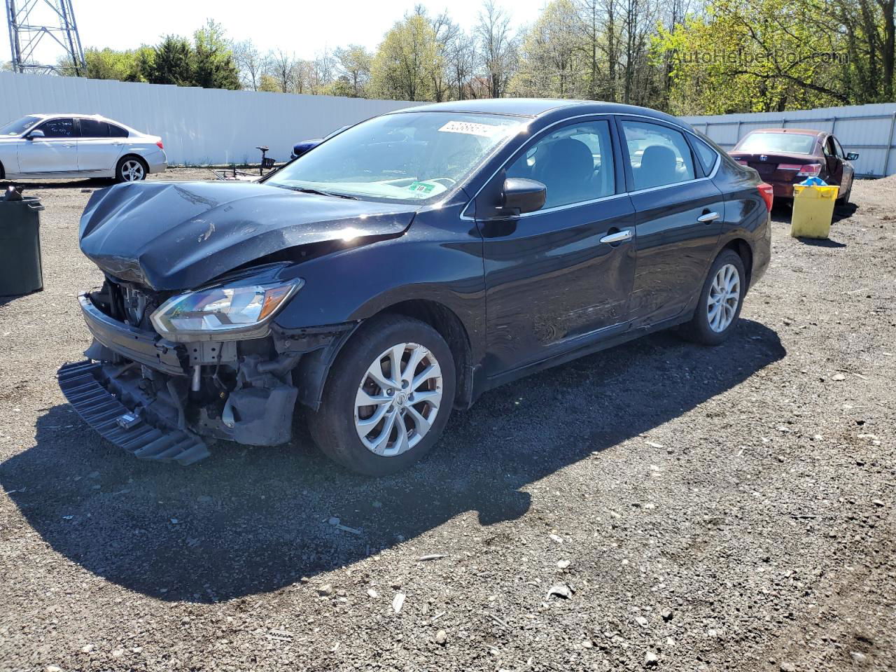 2018 Nissan Sentra S Black vin: 3N1AB7AP0JY312848