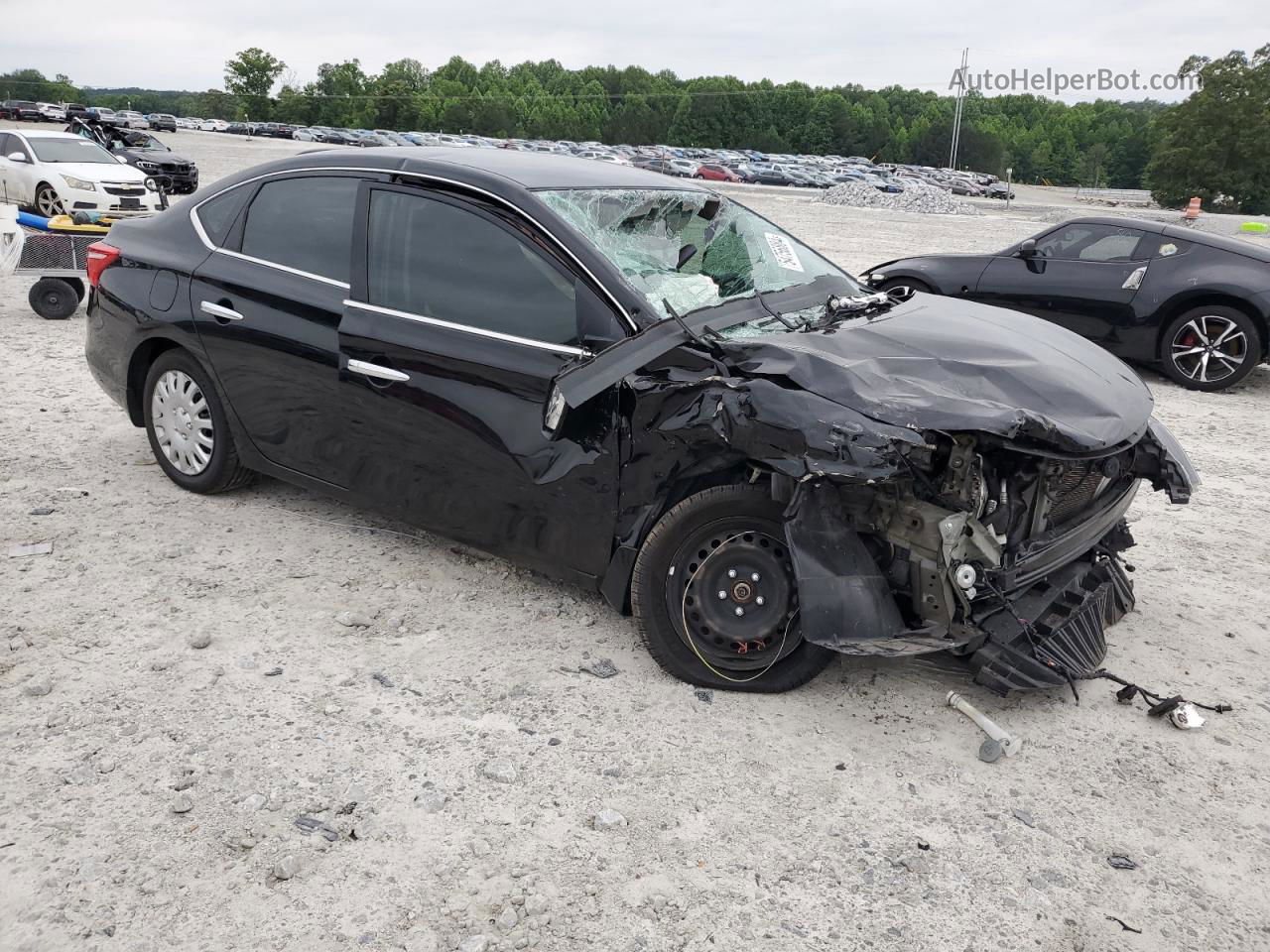 2018 Nissan Sentra S Black vin: 3N1AB7AP0JY315278