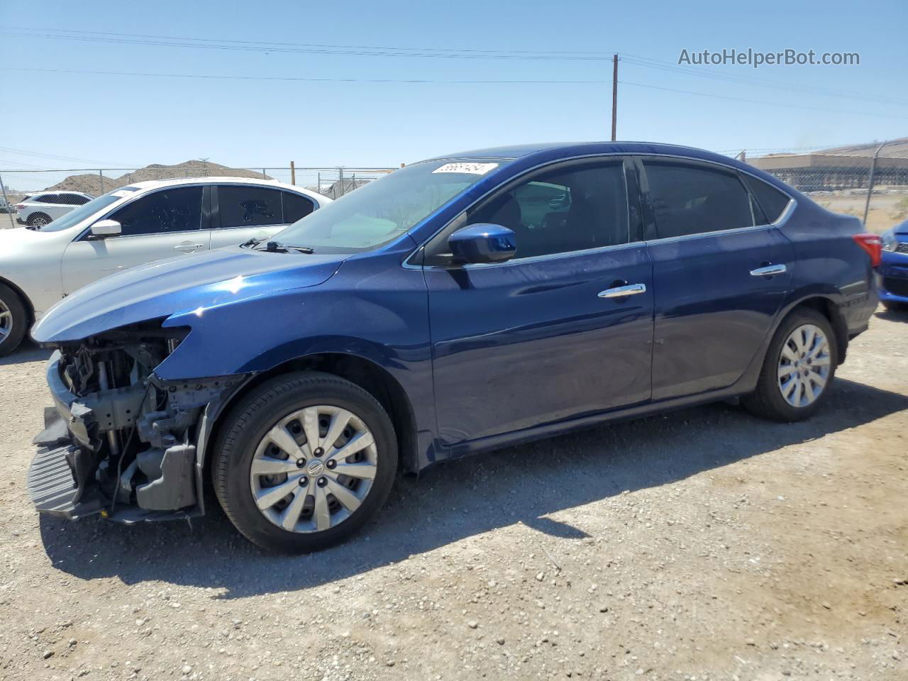 2018 Nissan Sentra S Blue vin: 3N1AB7AP0JY320478