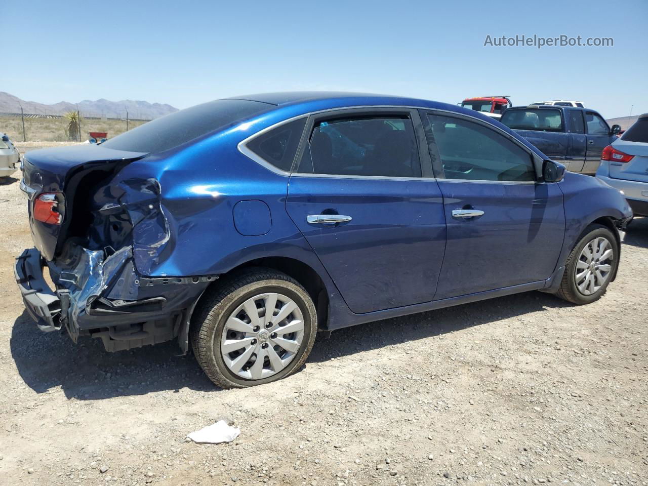 2018 Nissan Sentra S Blue vin: 3N1AB7AP0JY320478