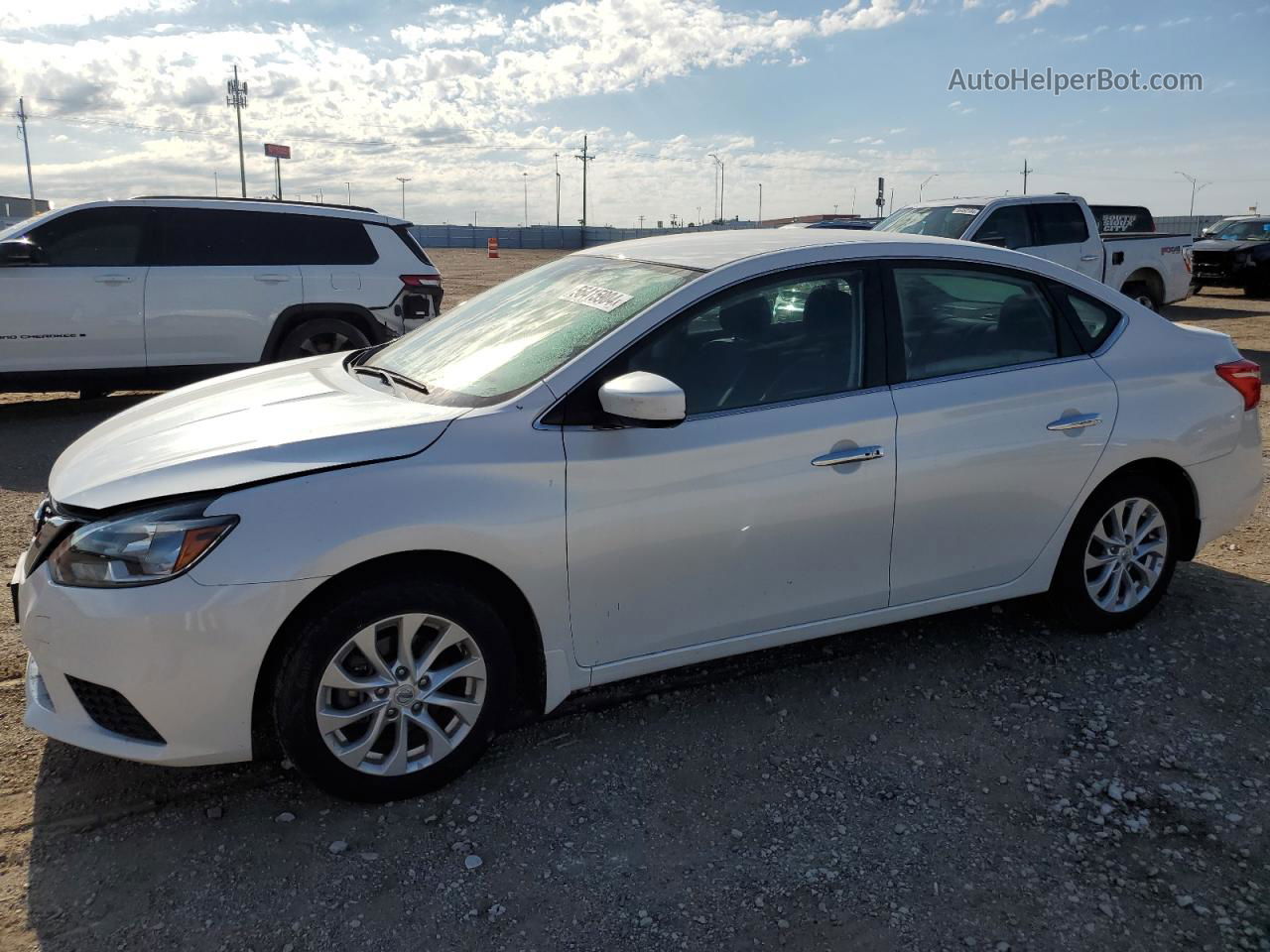 2018 Nissan Sentra S White vin: 3N1AB7AP0JY321730