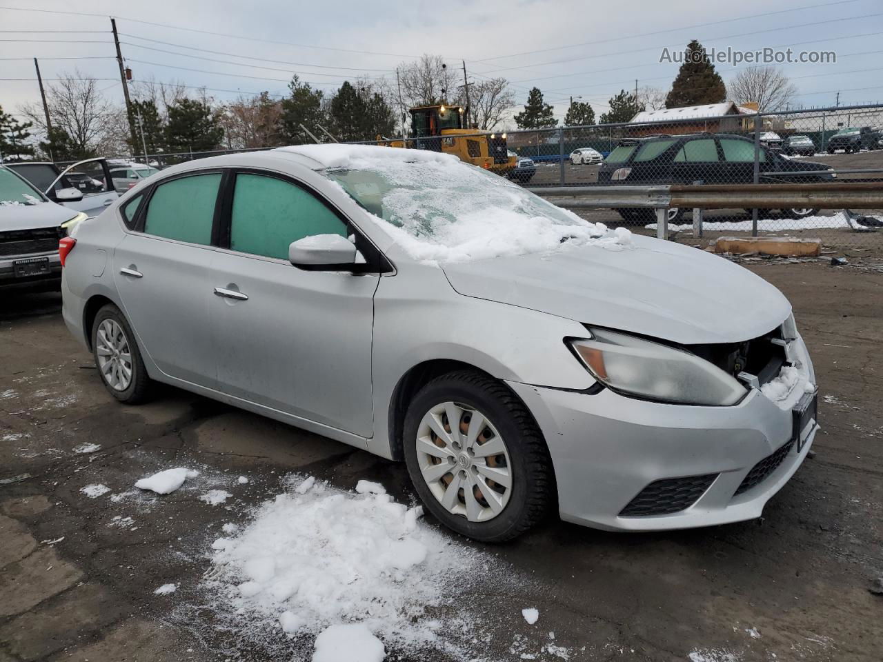 2018 Nissan Sentra S Серебряный vin: 3N1AB7AP0JY327155