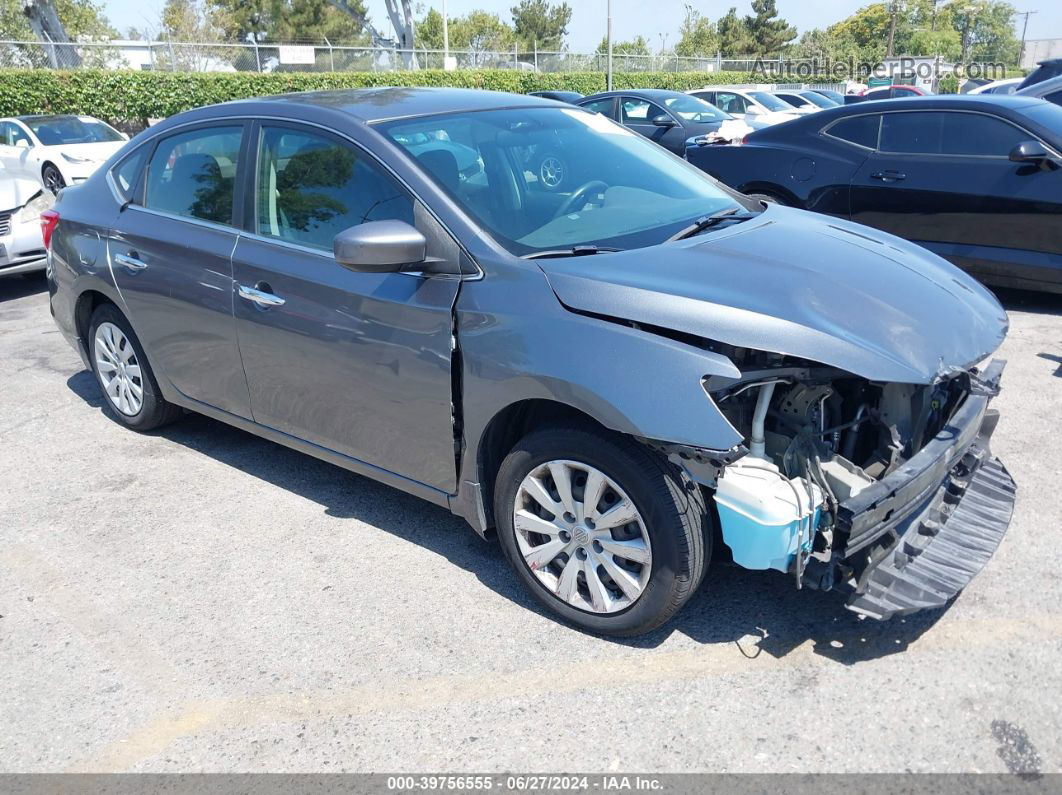 2018 Nissan Sentra S Серый vin: 3N1AB7AP0JY346563