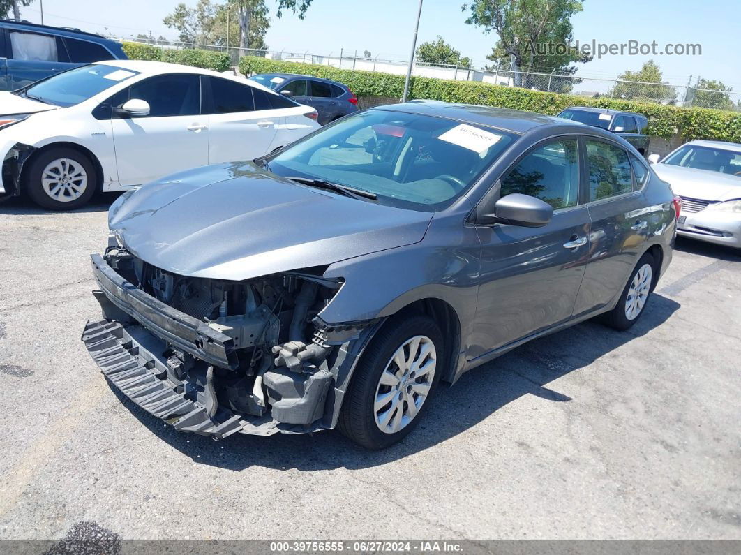 2018 Nissan Sentra S Серый vin: 3N1AB7AP0JY346563