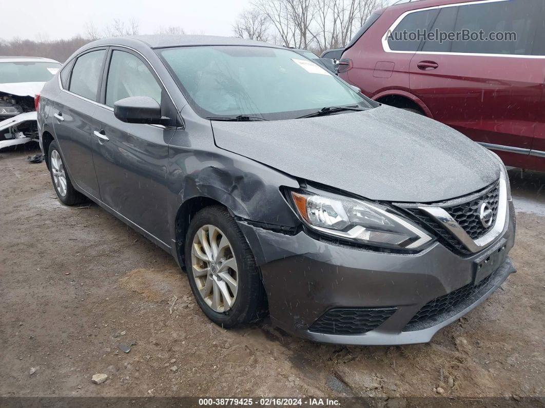 2019 Nissan Sentra Sv Gray vin: 3N1AB7AP0KL608273