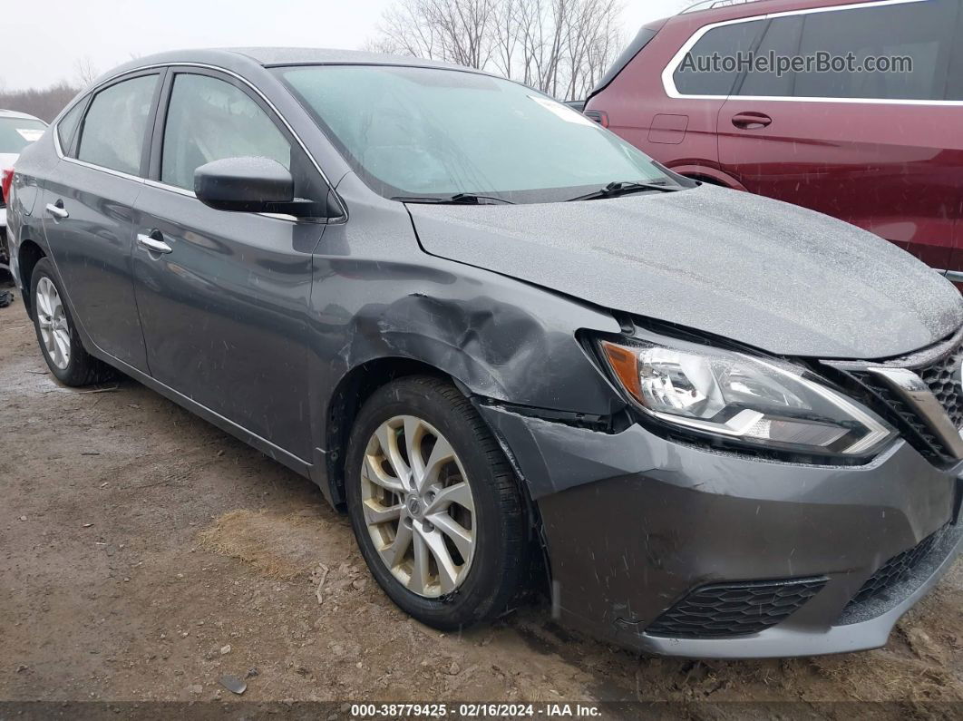 2019 Nissan Sentra Sv Gray vin: 3N1AB7AP0KL608273