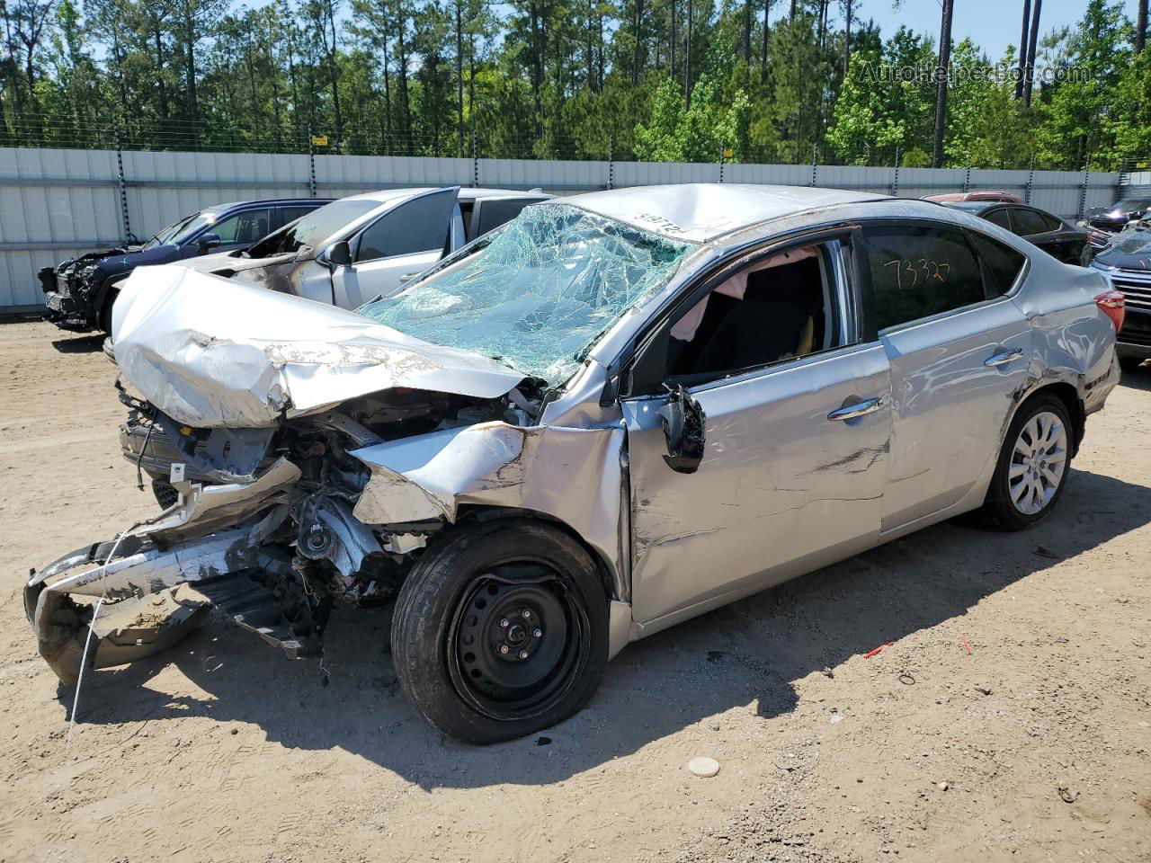 2019 Nissan Sentra S Silver vin: 3N1AB7AP0KY223315