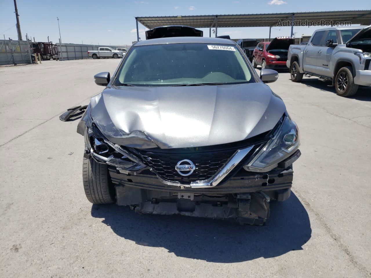 2019 Nissan Sentra S Gray vin: 3N1AB7AP0KY223413