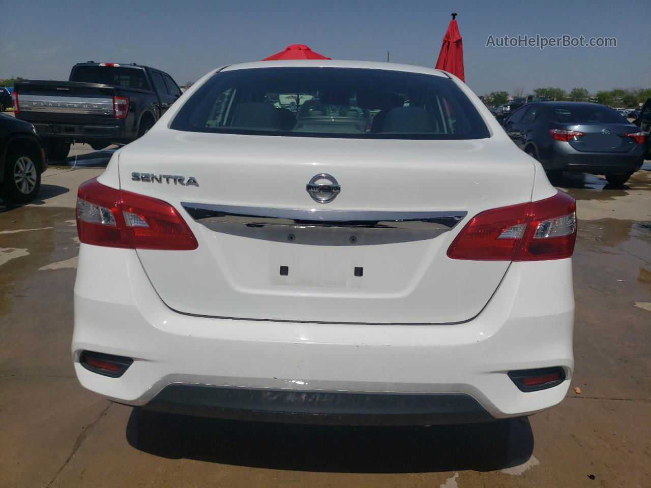 2019 Nissan Sentra S White vin: 3N1AB7AP0KY228398