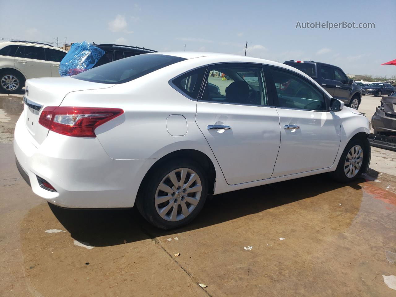 2019 Nissan Sentra S White vin: 3N1AB7AP0KY228398